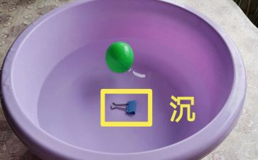 关于沉与浮的幼儿中班教案推荐8篇