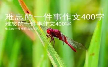 小学最难忘的一件事作文通用7篇